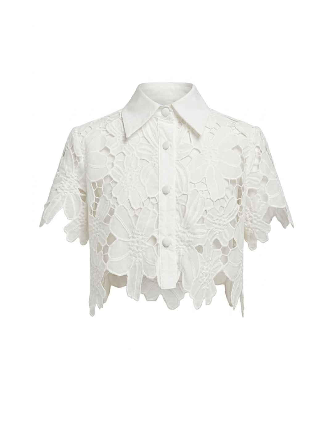Fun & Fun camicia kids bianco traforata 8-16 anni FNCJSH02840 BIANCO FUN & FUN 