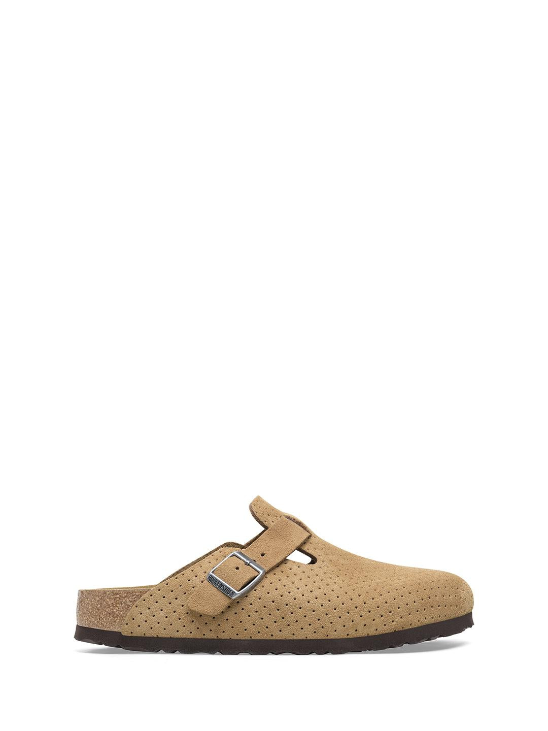 Birkenstock Boston sabot beige in pelle scamosciata stampata 1027014 BEIGE BIRKENSTOCK 