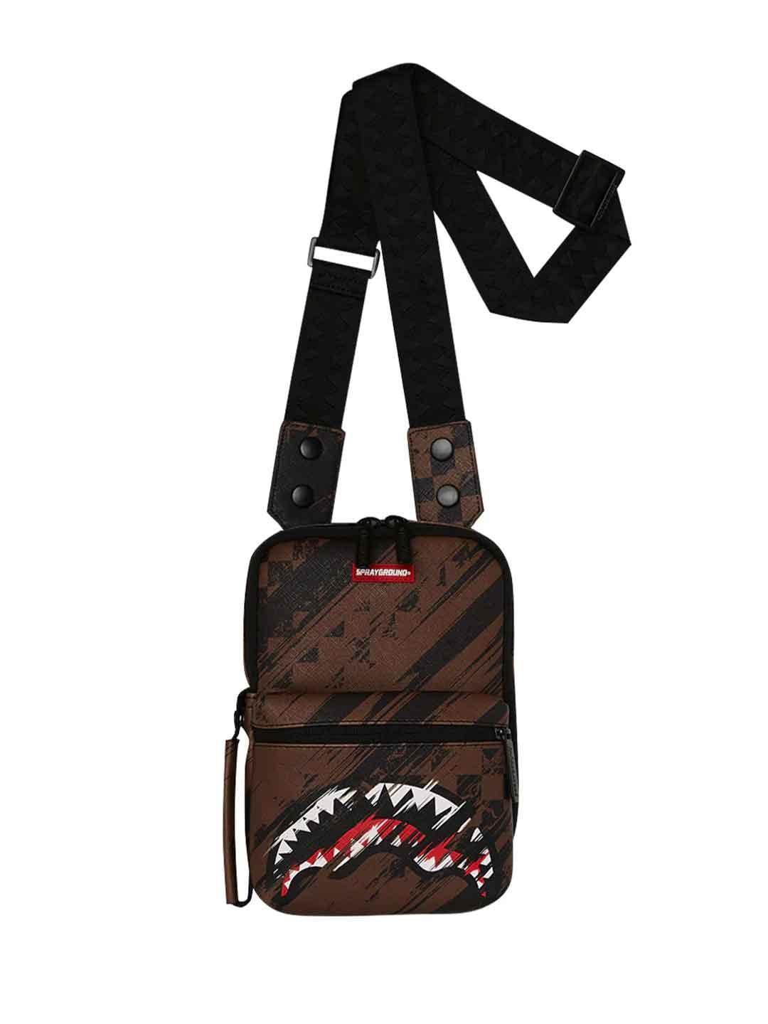 Sprayground  Smeared Grunge borsello marrone 910B8967NSZ MARRONE SPRAYGROUND 