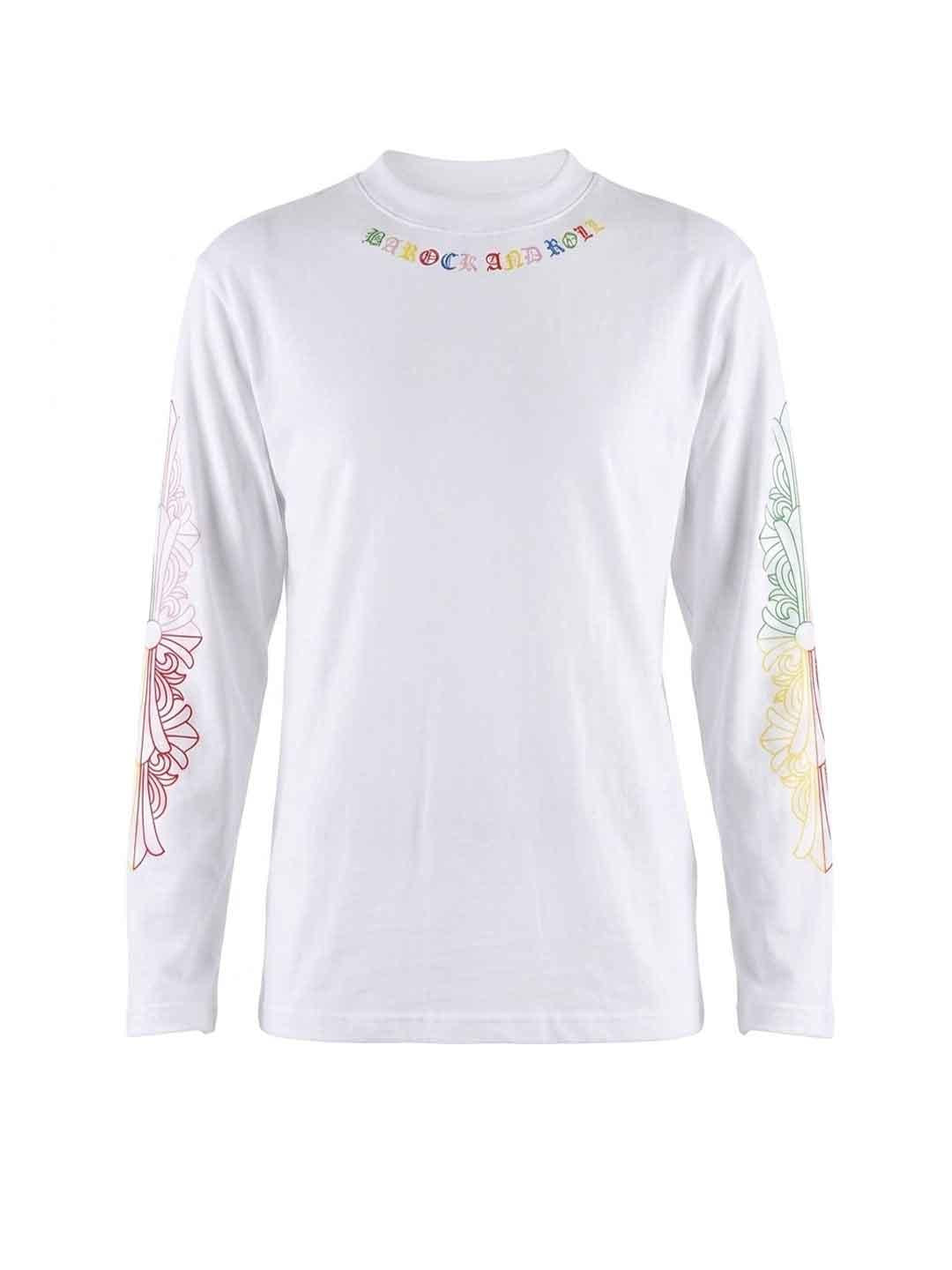 Barock And Roll t-shirt bianco con stampa multicolor CHROME COLOR BIANCO BAROCK AND ROLL 