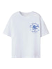 Name It t-shirt kids bianco con rose blu
