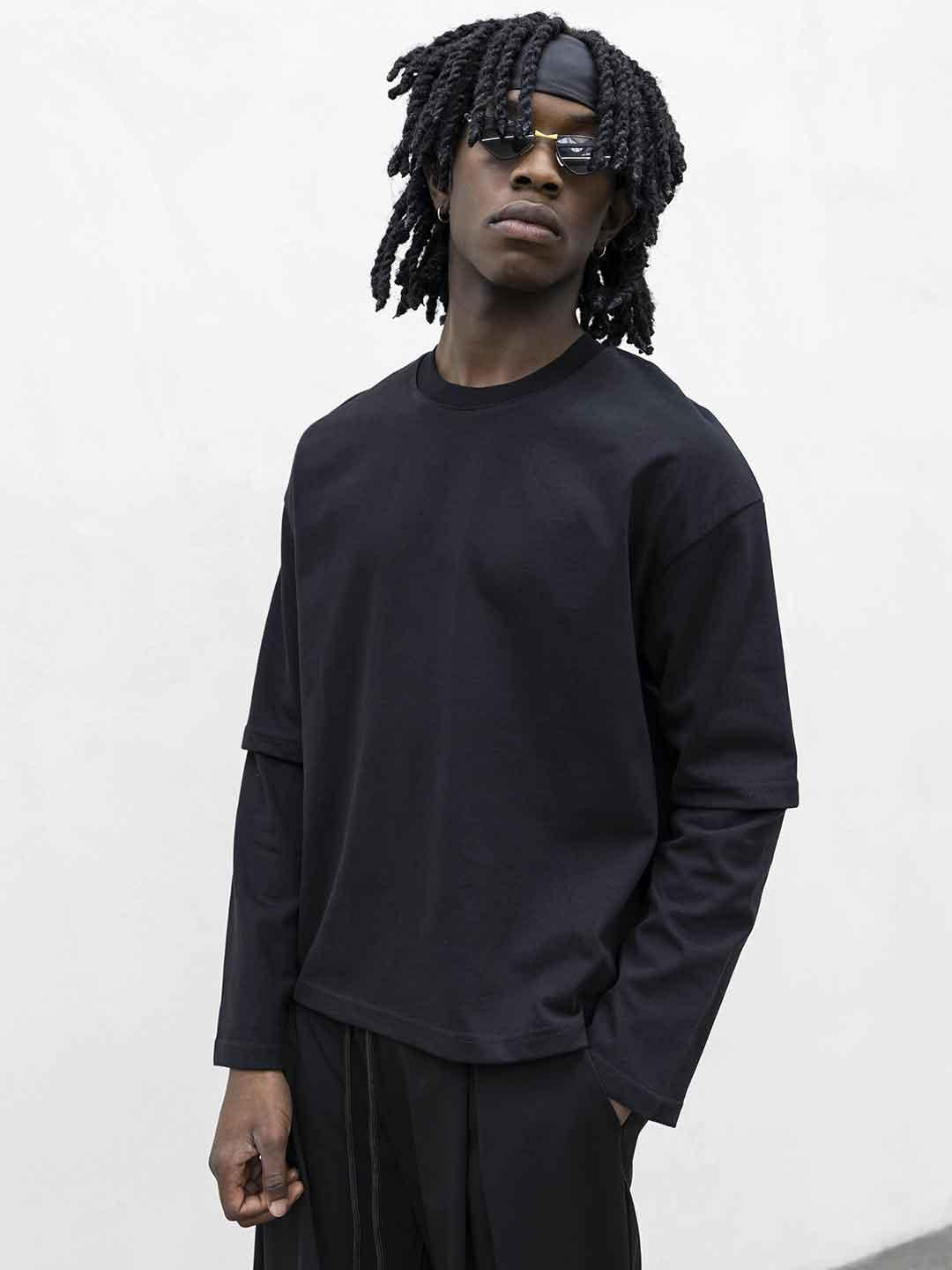 Present Day t-shirt nero manica lunga PRS046 NERO PRESENT DAY 
