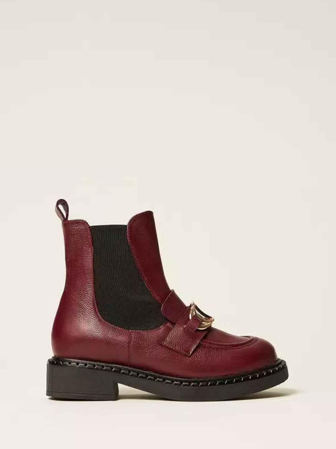 Twinset anfibi bordeaux con zip 252GCJ024 BORDEAUX TWINSET 