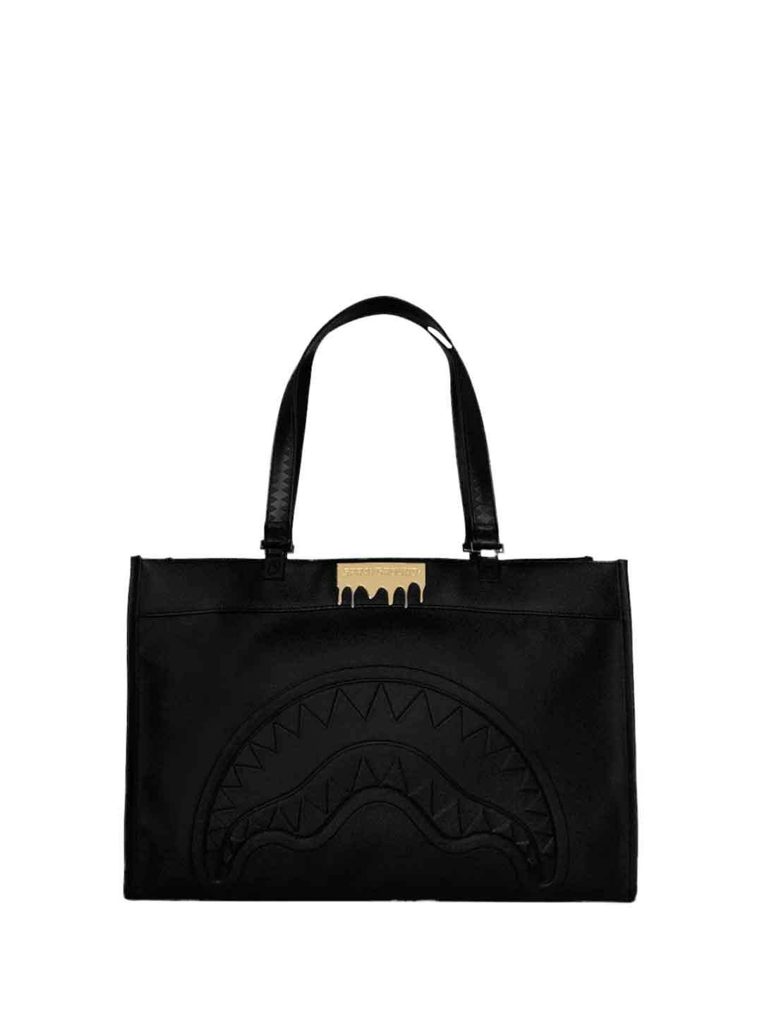 Sprayground Gold Brick borsa nero con targhetta 910T9045NSZ NERO SPRAYGROUND 
