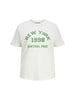 JJXX t-shirt panna con stampa verde