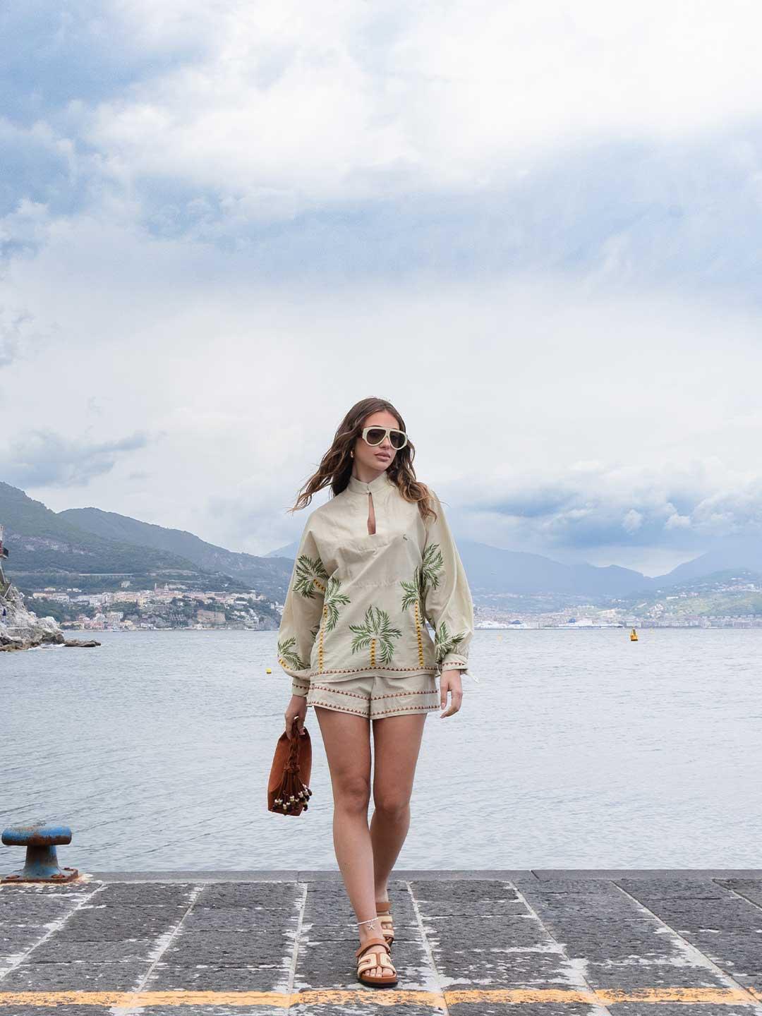 Bohemian shorts beige a fantasia SH189 BEIGE BOHEMIAN Vì 