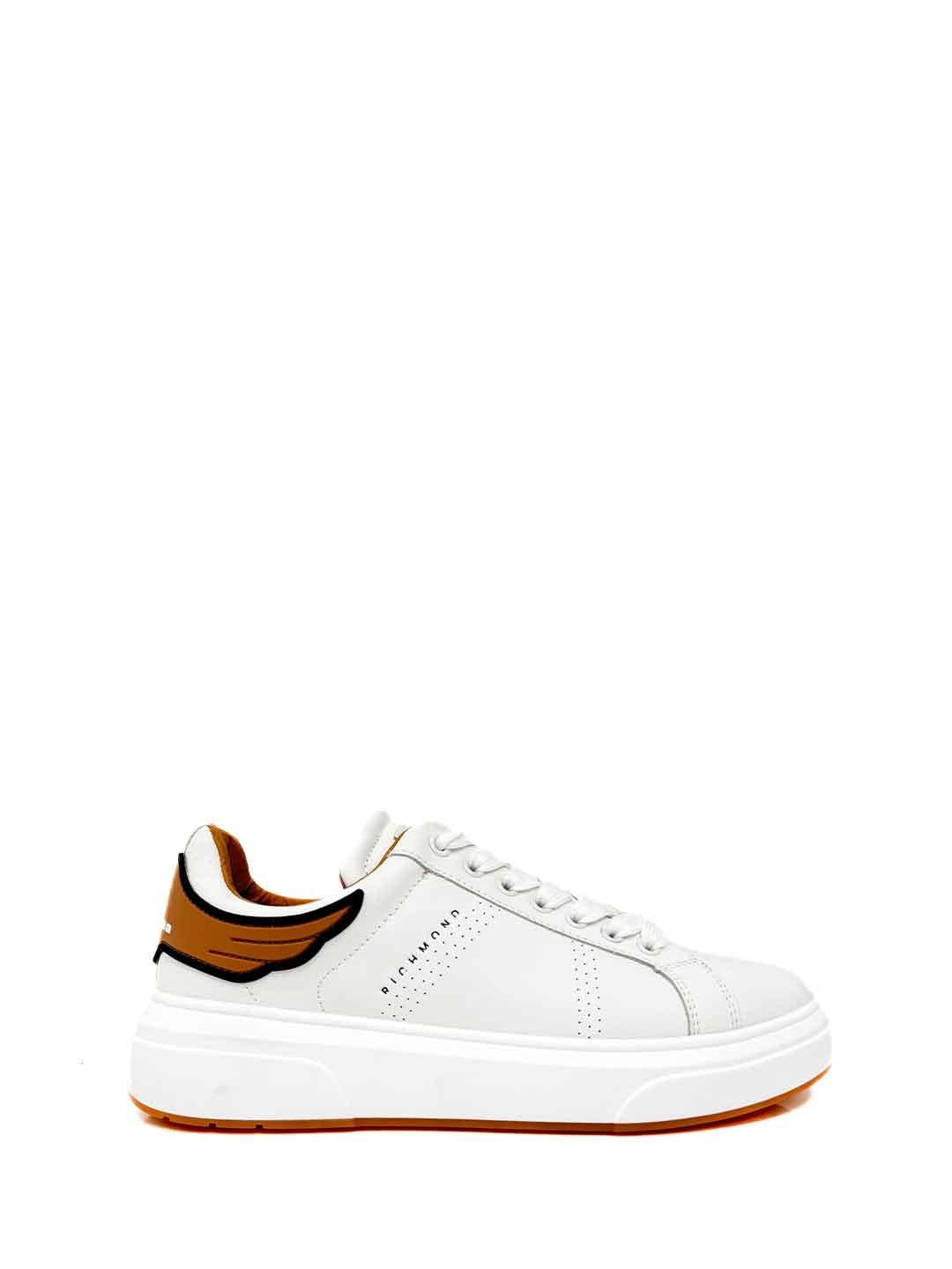 John Richmond 31017 C sneakers bianco con tab cuoio 31017C BIANCO JOHN RICHMOND 