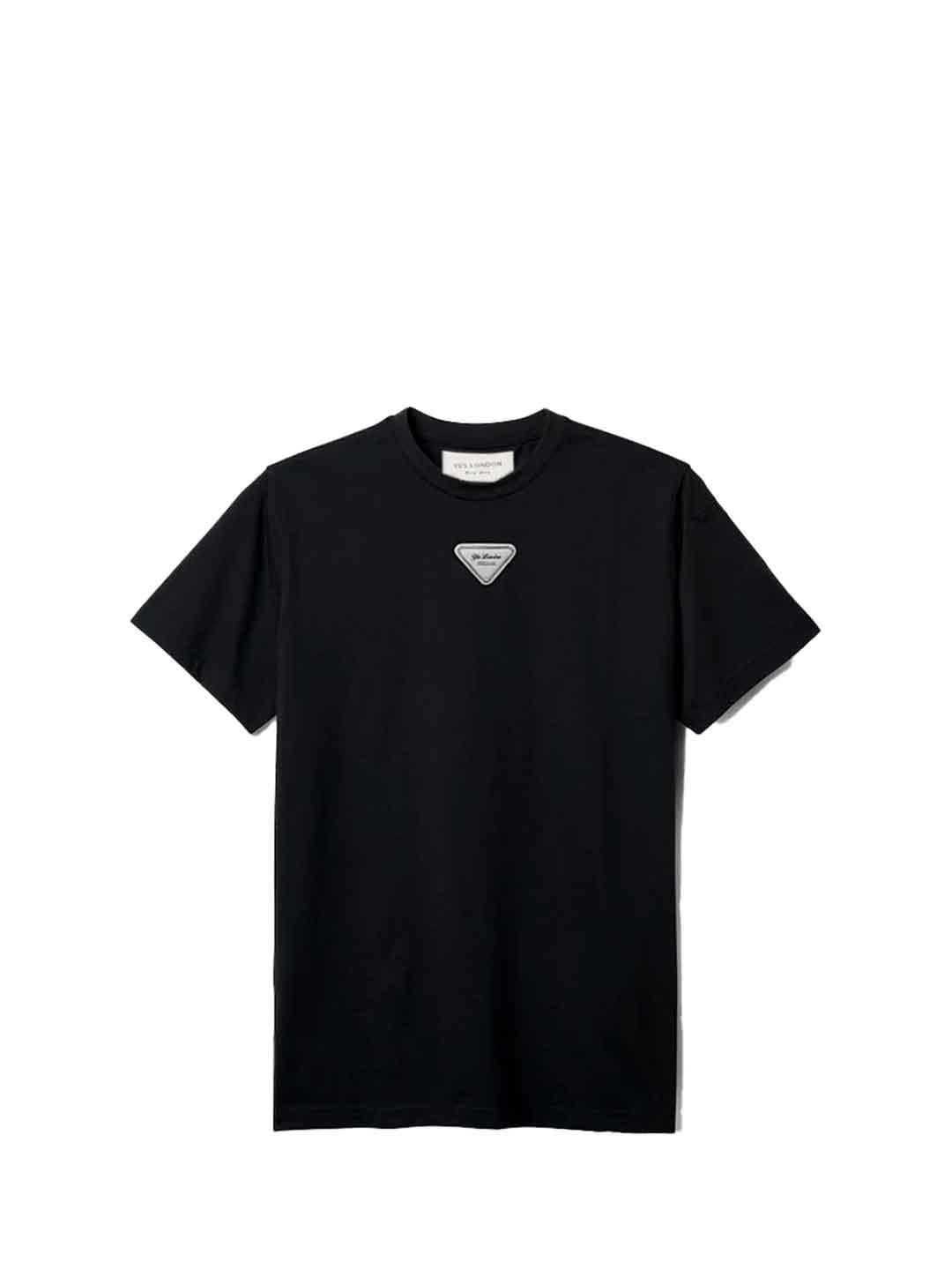Yes London t-shirt kids nero con patch logato JR2140 NERO YES LONDON