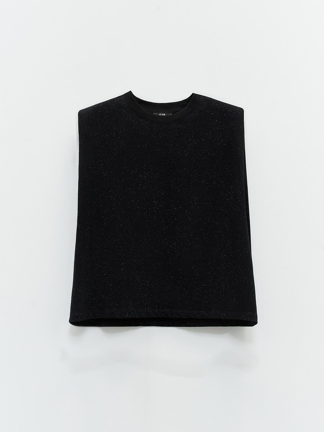 Eleh t-shirt nero glitterata 0002 NERO ELEH 