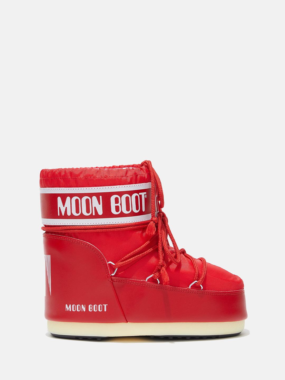 Moon Boot Icon Low stivali kids rosso basso in Nylon 1409340K ROSSO MOON BOOT 