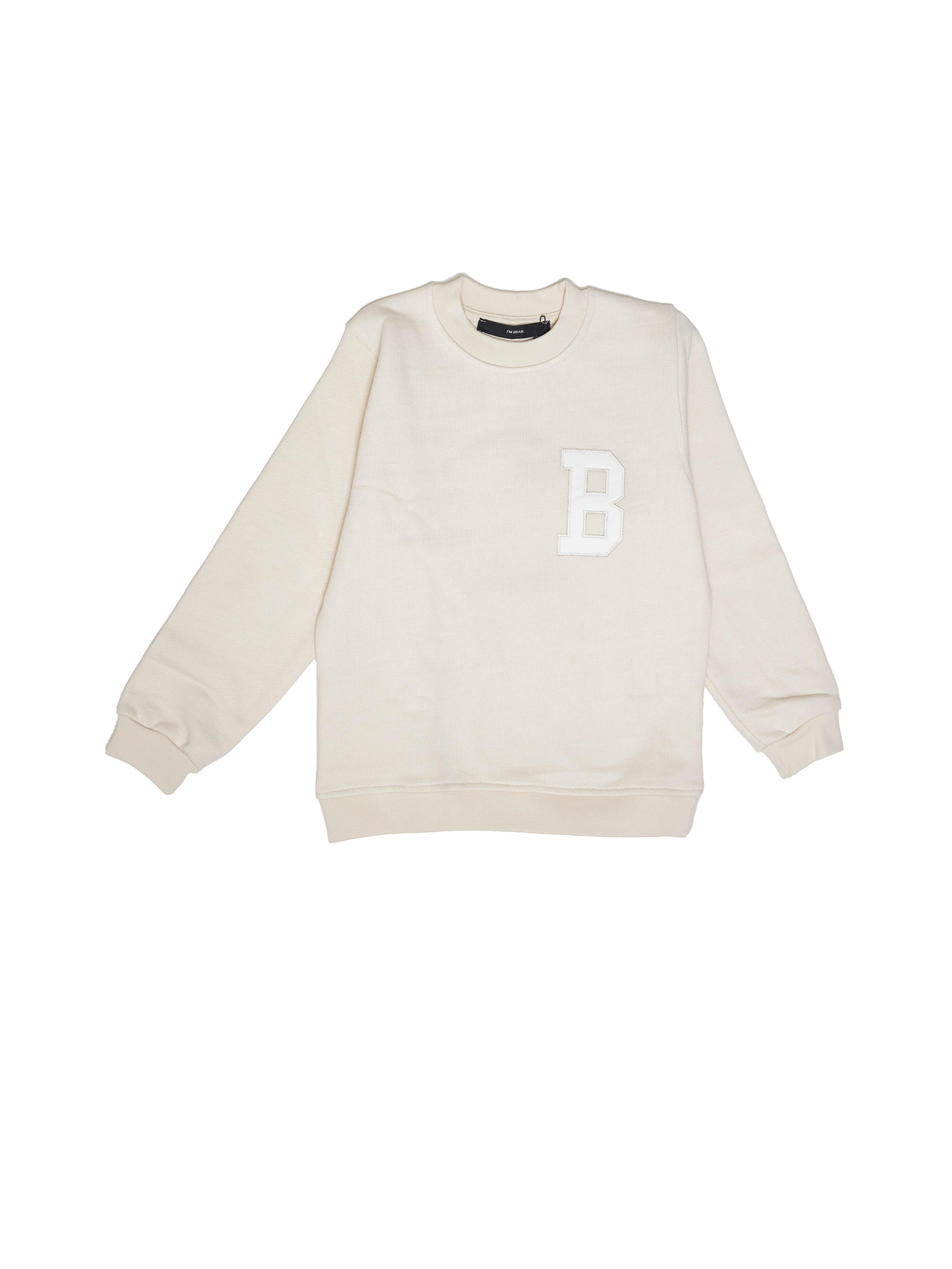 I'm Brian felpa kids beige con patch B F3131 BEIGE I'M BRIAN 