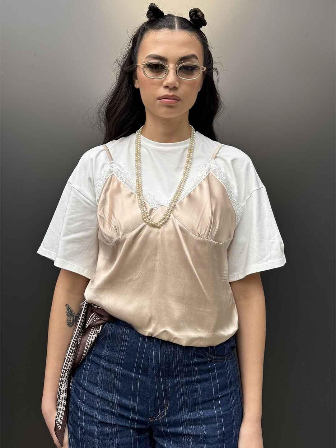 Tensione In t-shirt rosa con top TI0003 ROSA TENSIONE IN 