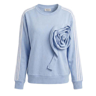 Motel felpa azzurro con fiore 38724G AZZURRO MOTEL 