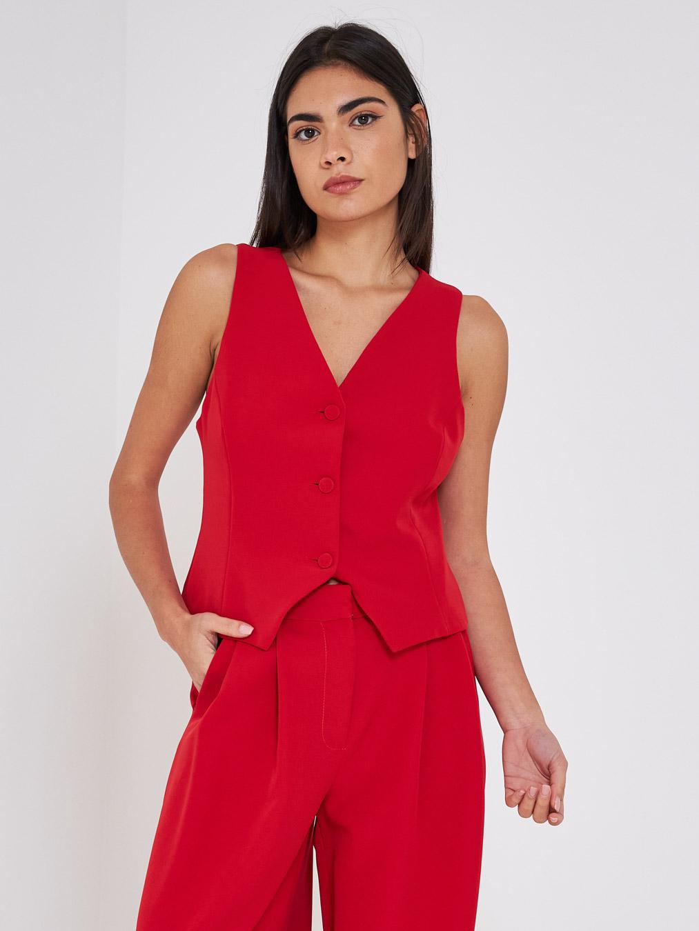 Kostumn gilet rosso basic KI2342 ROSSO KOSTUMN 