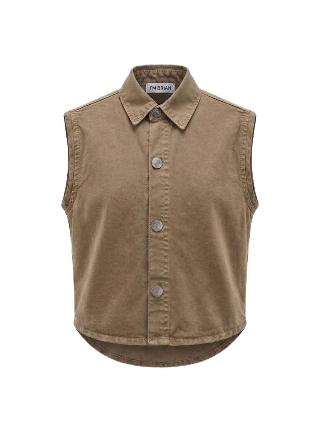 Im Brian gilet kids beige in jeans CA3654J BEIGE I'M BRIAN 