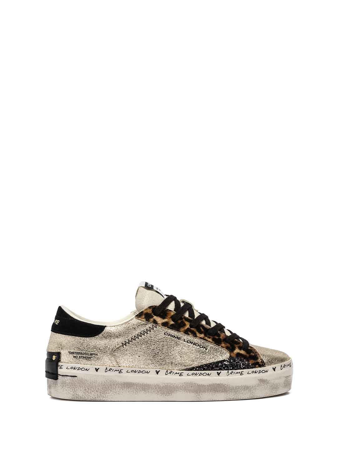Crime Distressed sneakers oro platform 25071 ORO CRIME 