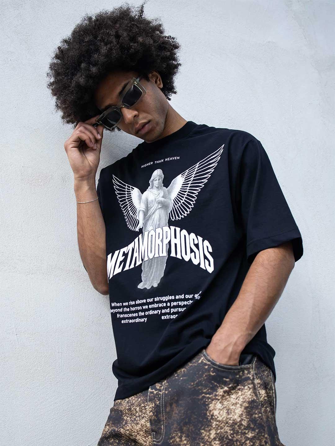 Tokyo t-shirt nero con stampa angelo TKIN040A NERO TOKYO 