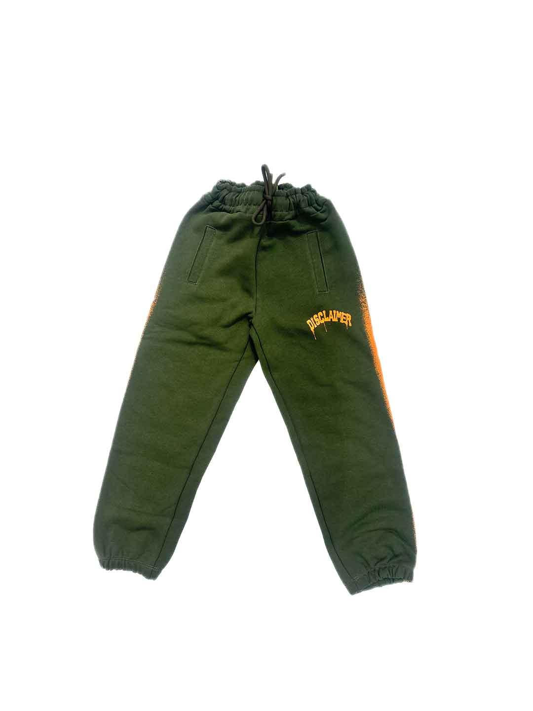 Disclaimer pantaloni kids verde e arancio 58687 VERDE DISCLAIMER 