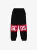 GCDS pantaloni kids nero con banda logo
