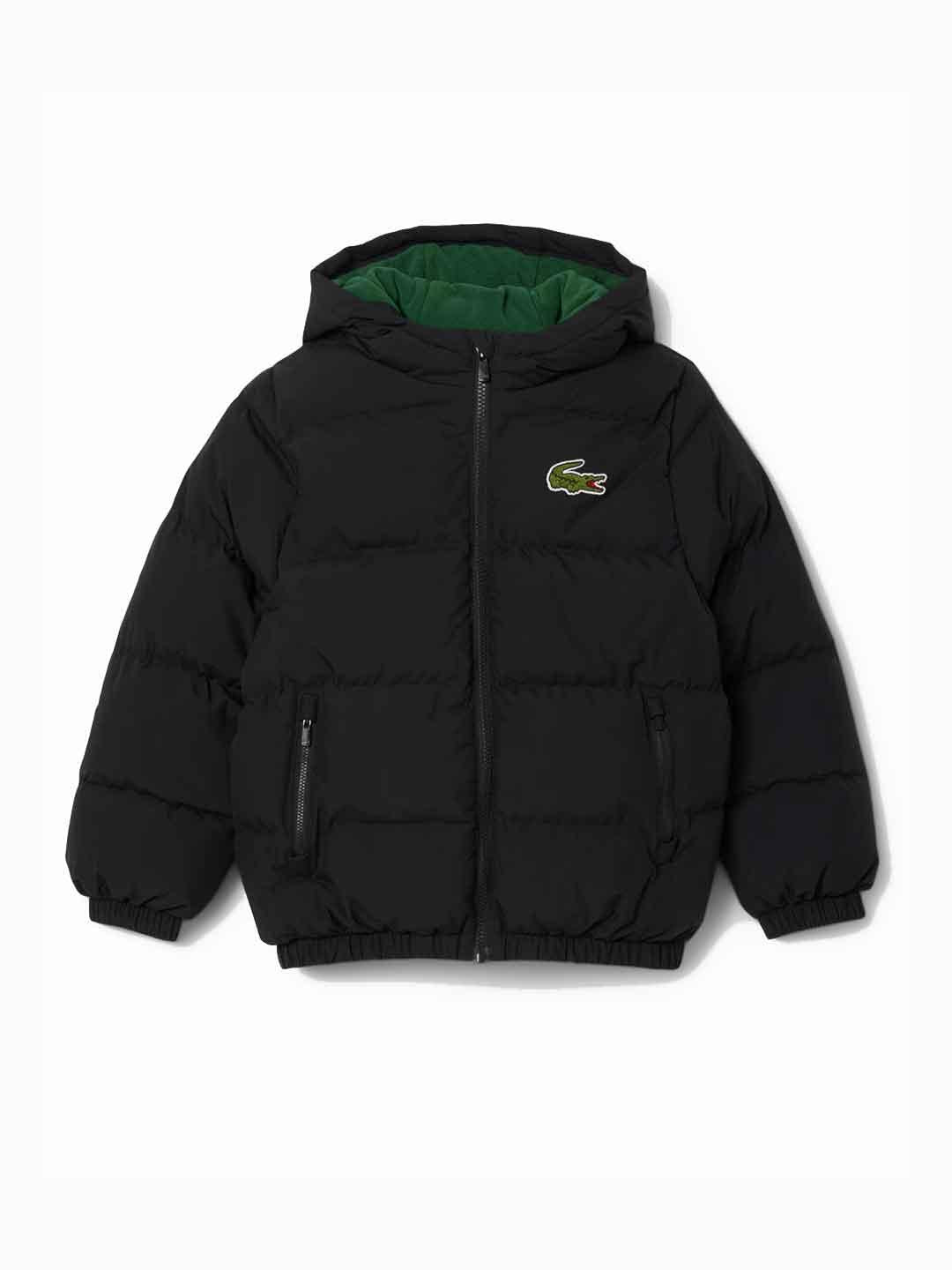 Lacoste piumino kids nero e verde 947006 k96 NERO LACOSTE 