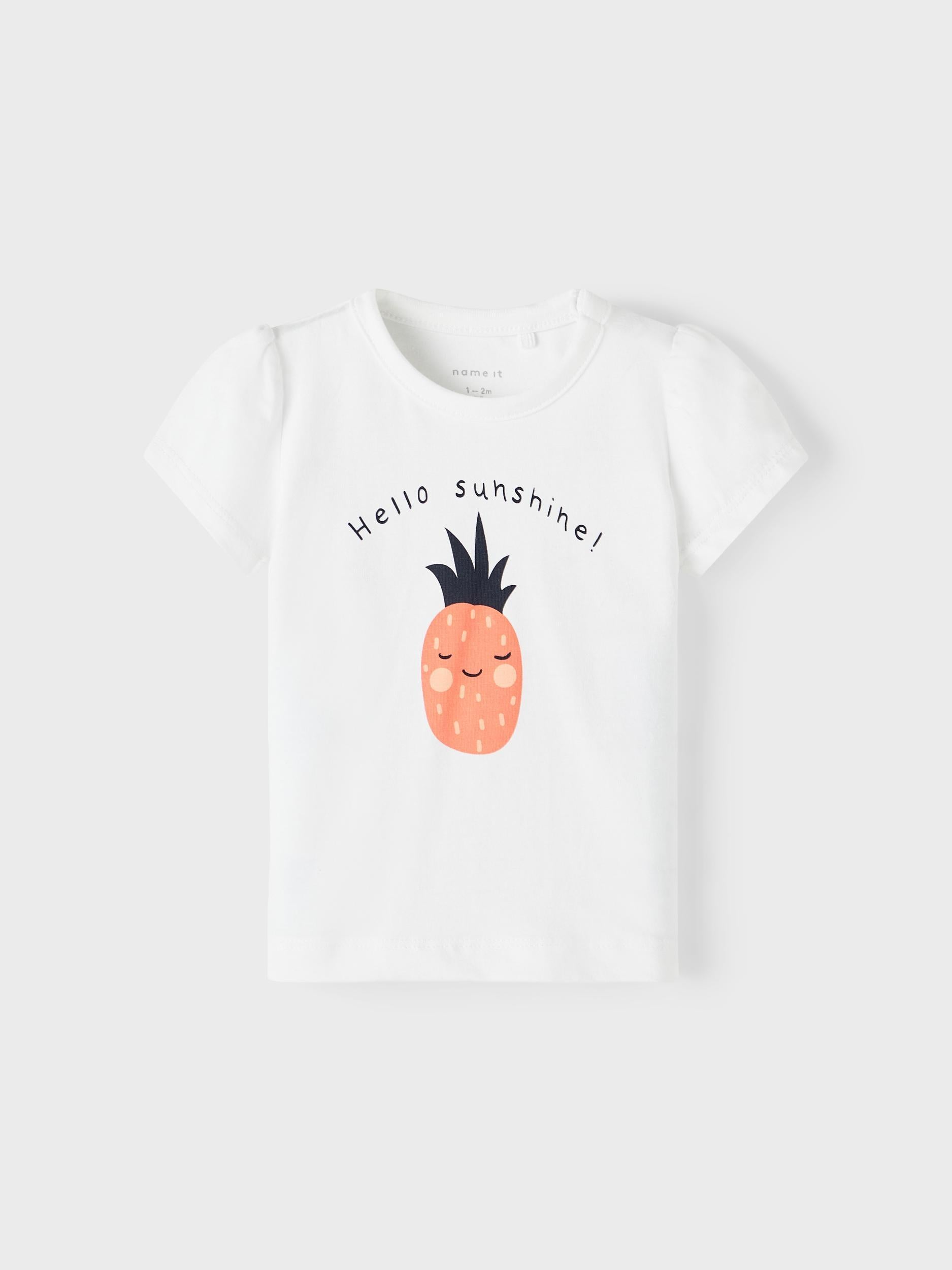 Name It t shirt bianca con stampa neonati 13215277 BIANCO NAME IT 