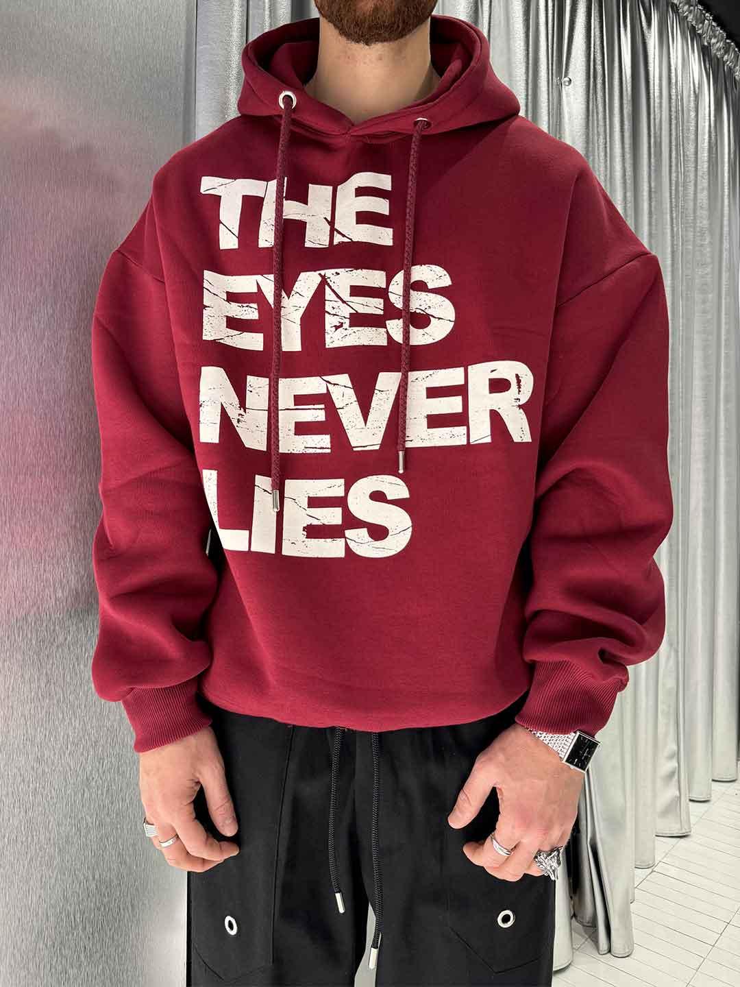 All Five felpa bordeaux con cappuccio EYES BORDEAUX ALL FIVE 