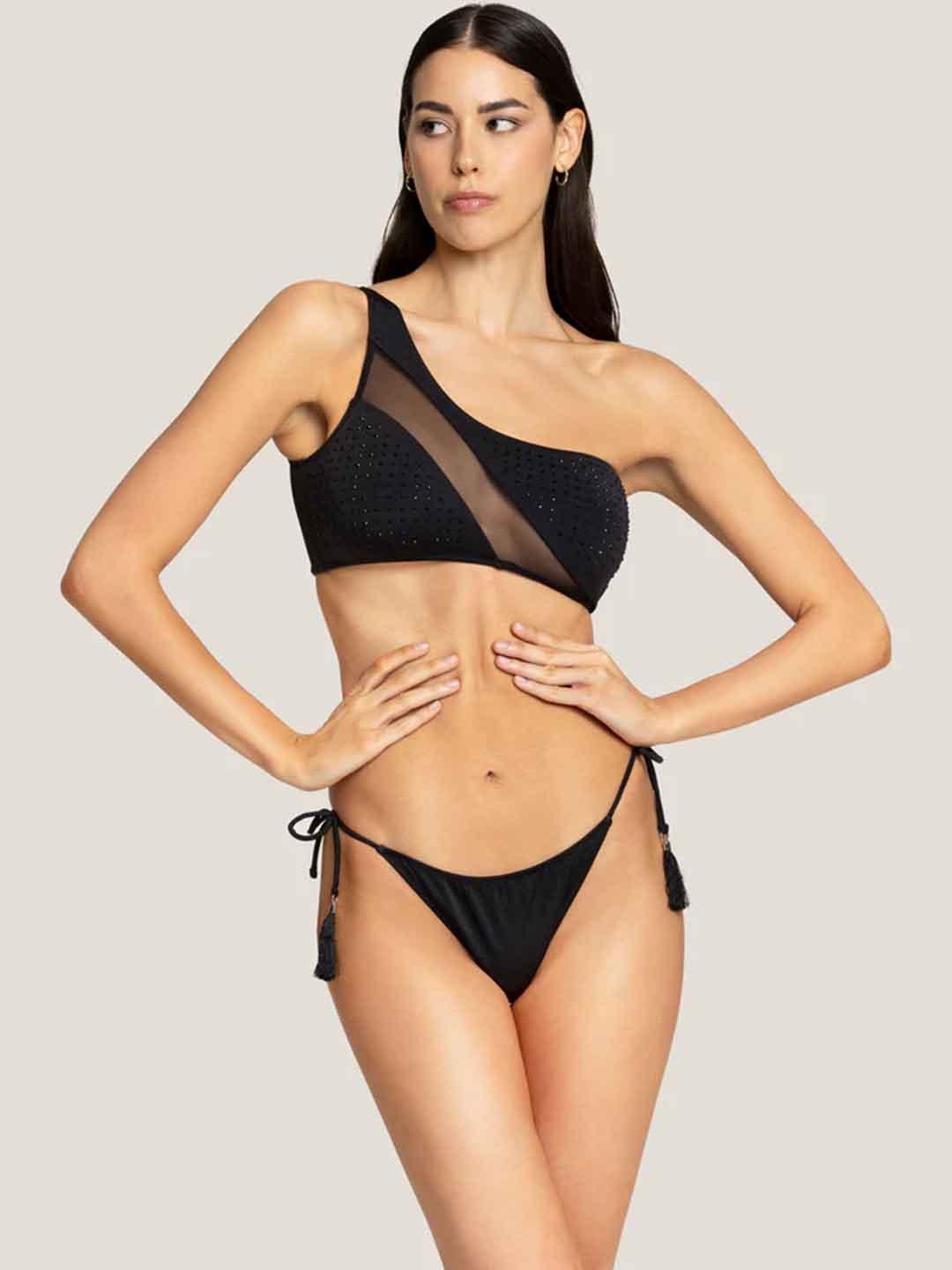 4Giveness Trasparence Shades costume nero con strass 4916 NERO 4GIVENESS 