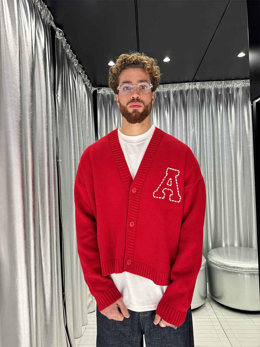 All Or Nothing Keren maglione rosso con ricamo KEREN RICAMO ROSSO ALL OR NOTHING 