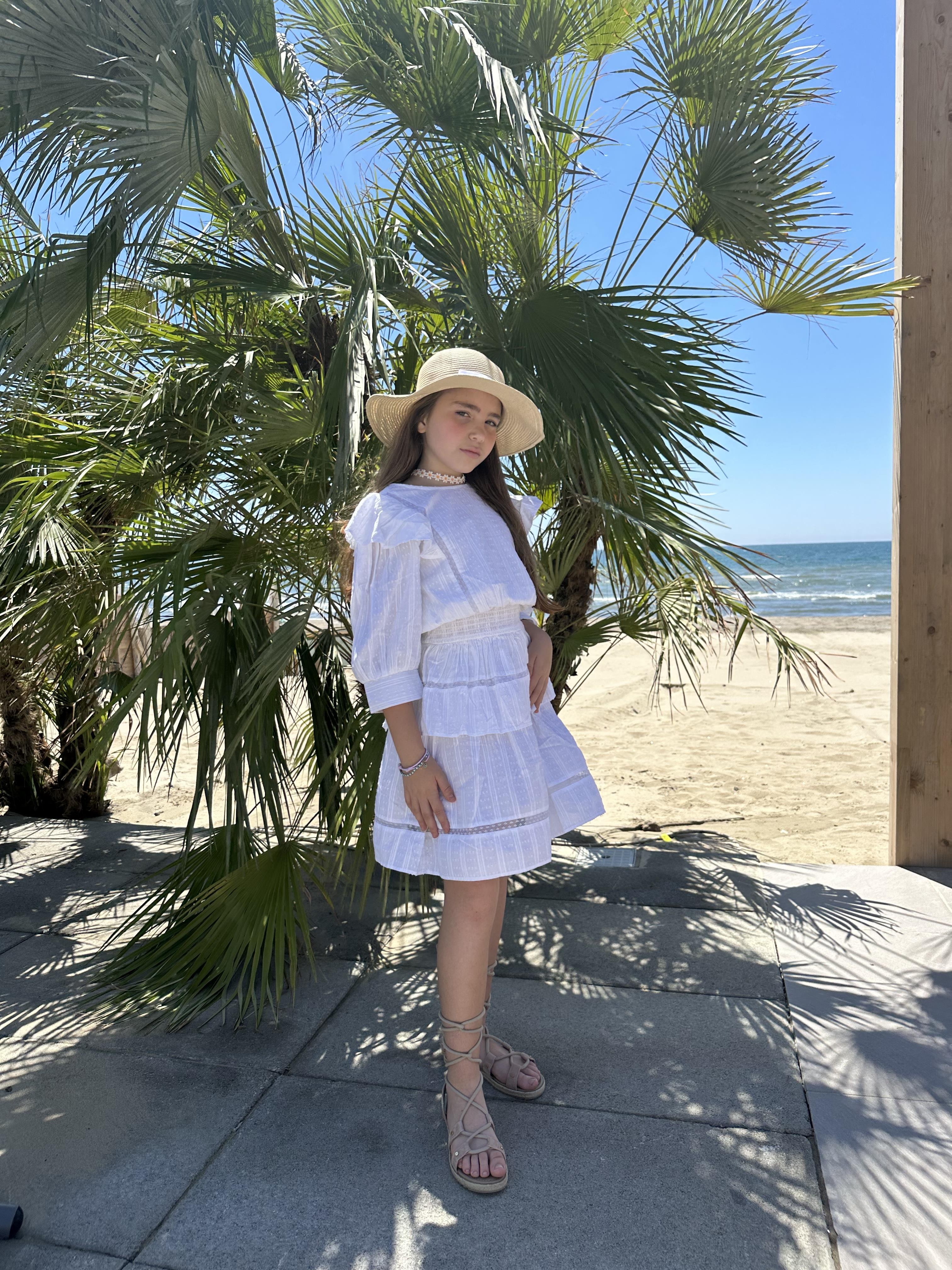 Name It abito kids bianco con volant sulle spalle 13227432 BIANCO NAME IT 