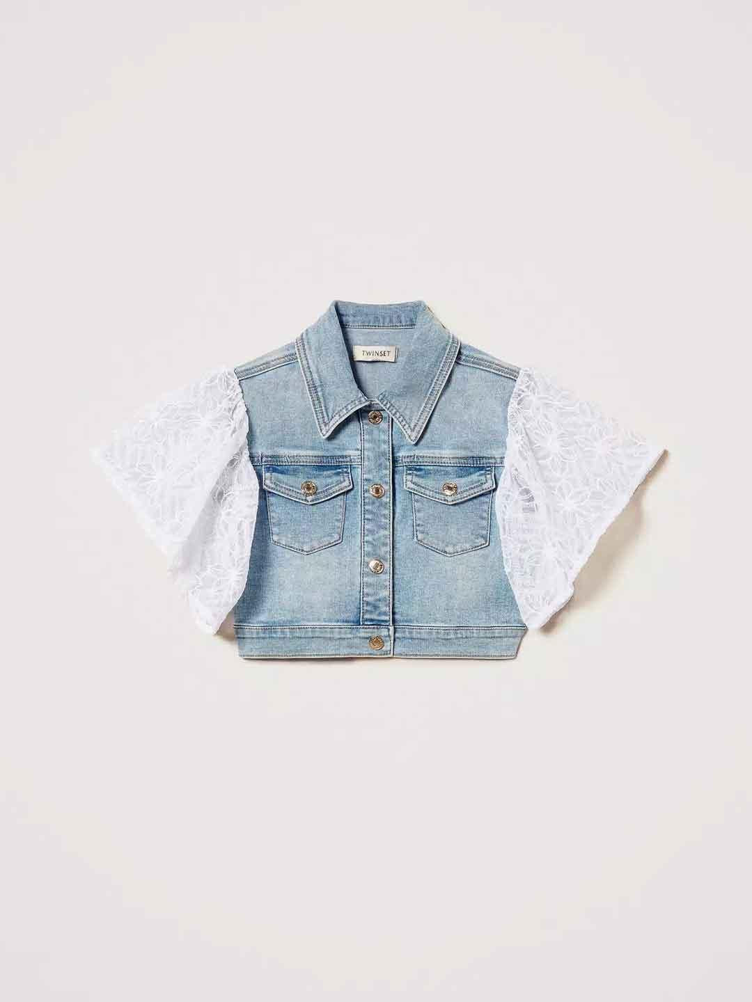 Twinset giacca kids in denim crop 2522 DENIM TWINSET 