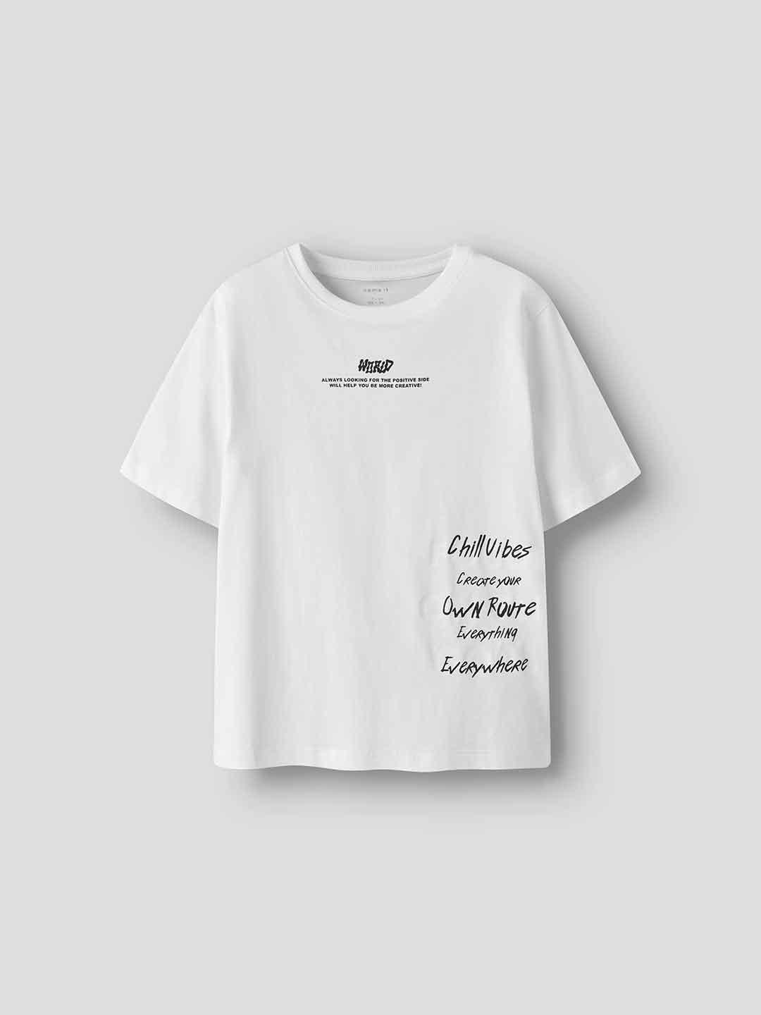 Name It t-shirt kids beige stampa world 13254318 BIANCO NAME IT 