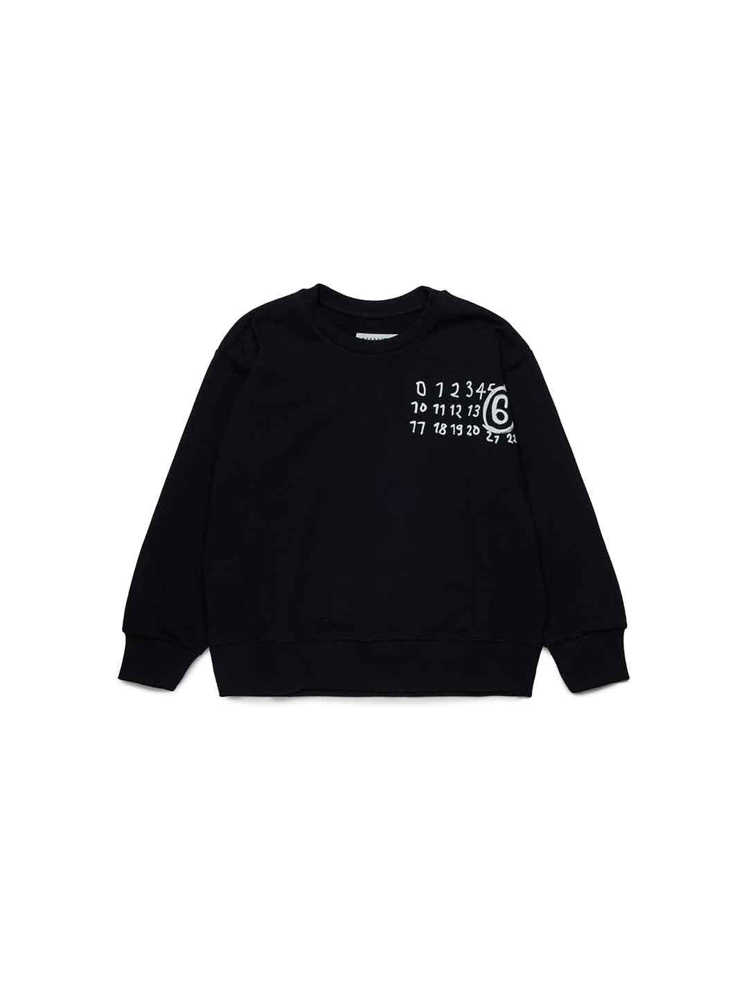 Maison Margiela felpa nero con logo numerico M60896 MM02X NERO MAISON MARGIELA 