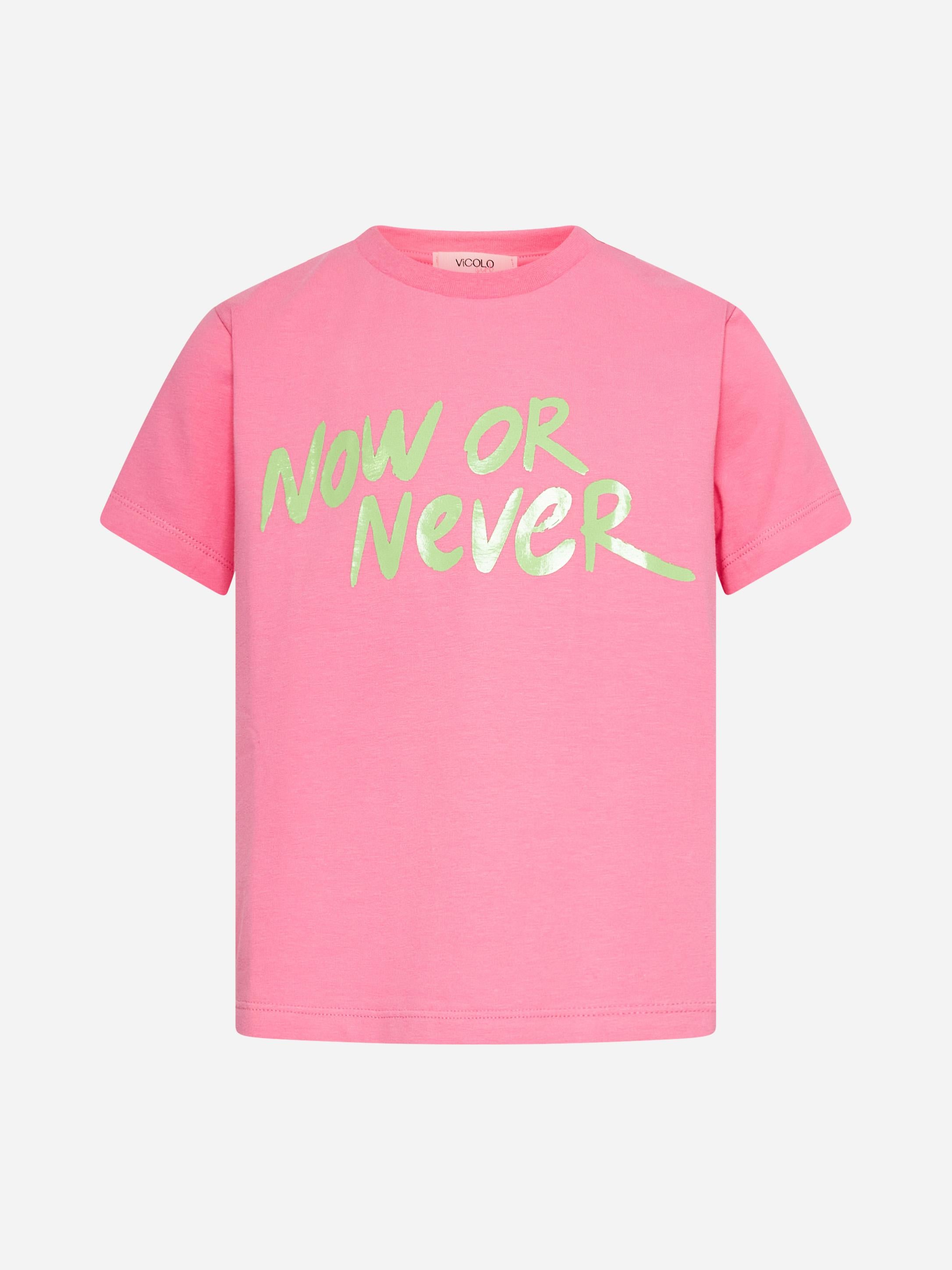 Vicolo kids t shirt rosa con stampa 3146M0725 ROSA VICOLO 