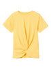 Name It t-shirt kids giallo a coste con nodino