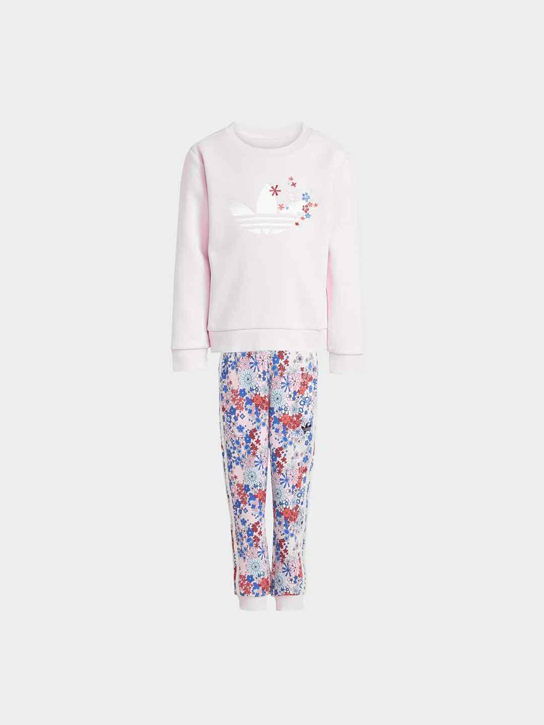 Adidas coordinato kids rosa con fiori KD1750 ROSA ADIDAS 
