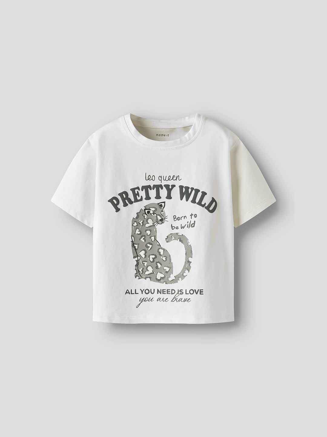 Name It t-shirt kids bianco stampa pretty wild - €15.00