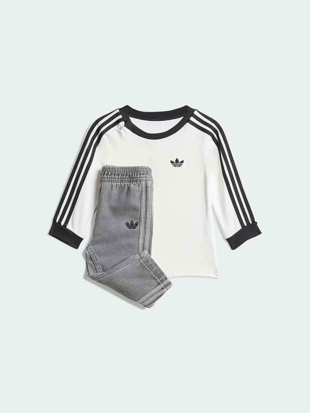 Adidas coordinato kids grigio in jeans JW5312 GRIGIO ADIDAS 
