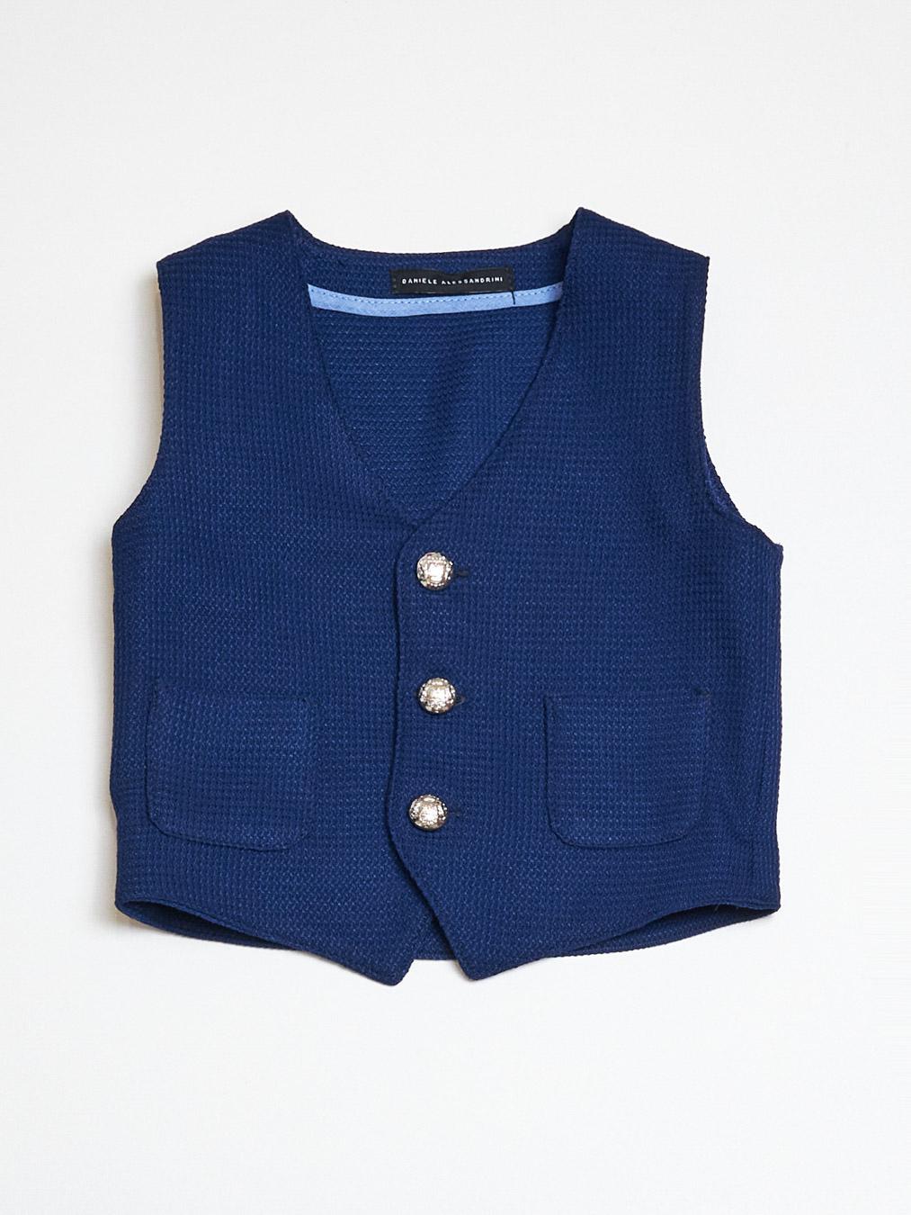Daniele Alessandrini gilet blu neonati 1296B0876 BLU DANIELE ALESSANDRINI 