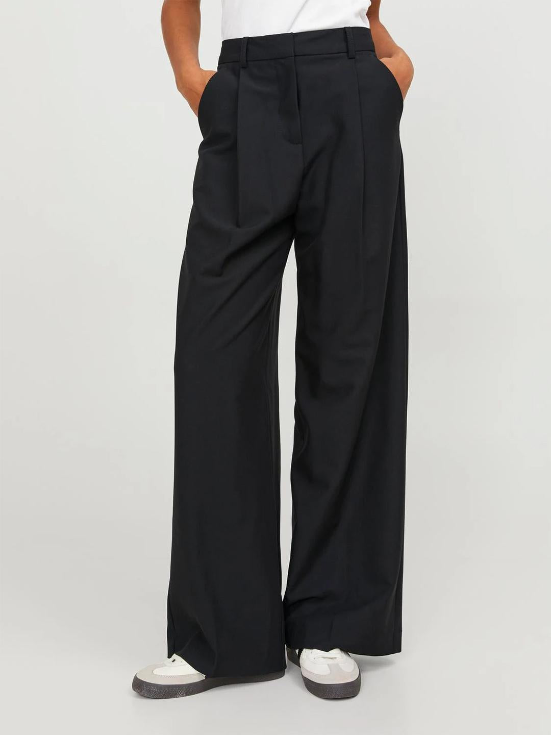 JJXX Ellis pantaloni nero classici con fondo ampio 12248958 NERO JJXX 
