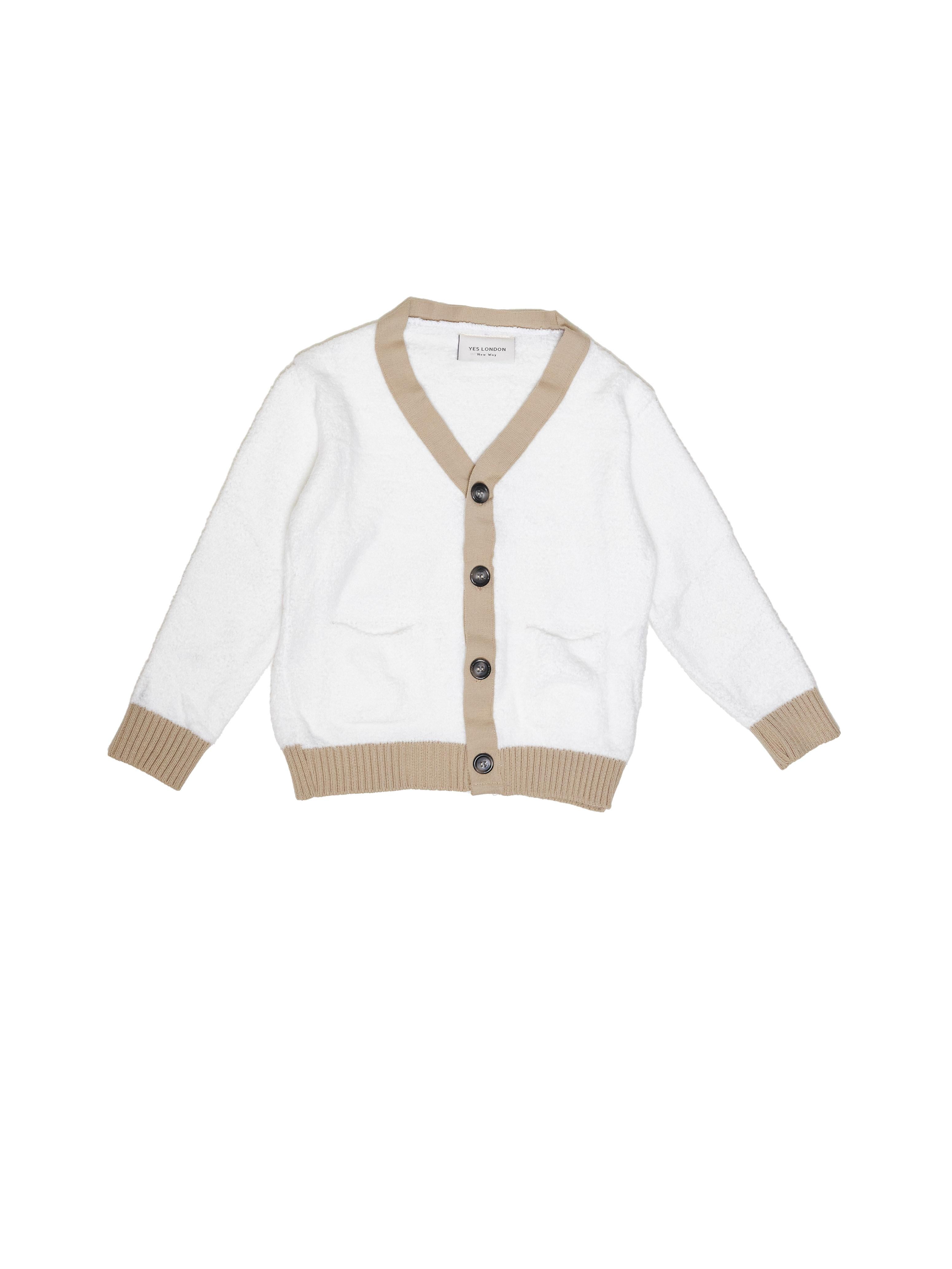Yes London cardigan kids panna in lana J66000 PANNA YES LONDON 