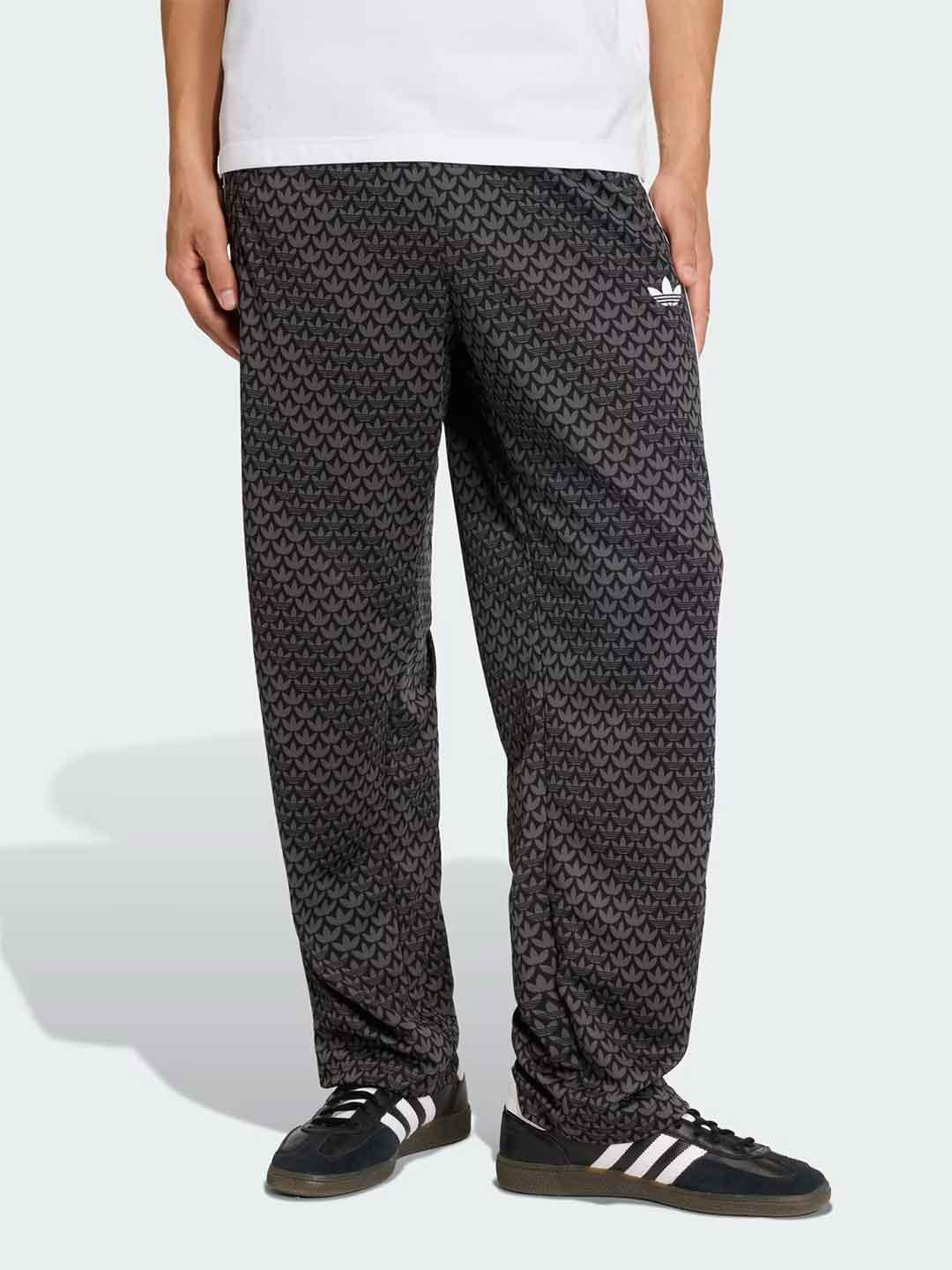 Adidas Firebird pantalone nero multilogo KC9159 NERO ADIDAS 