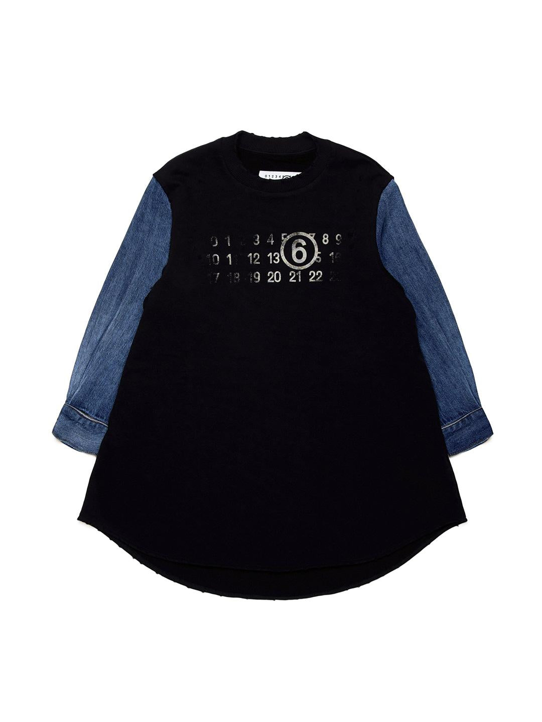 Maison Margiela abito kids nero e jeans M60654 MM04E NERO MAISON MARGIELA 