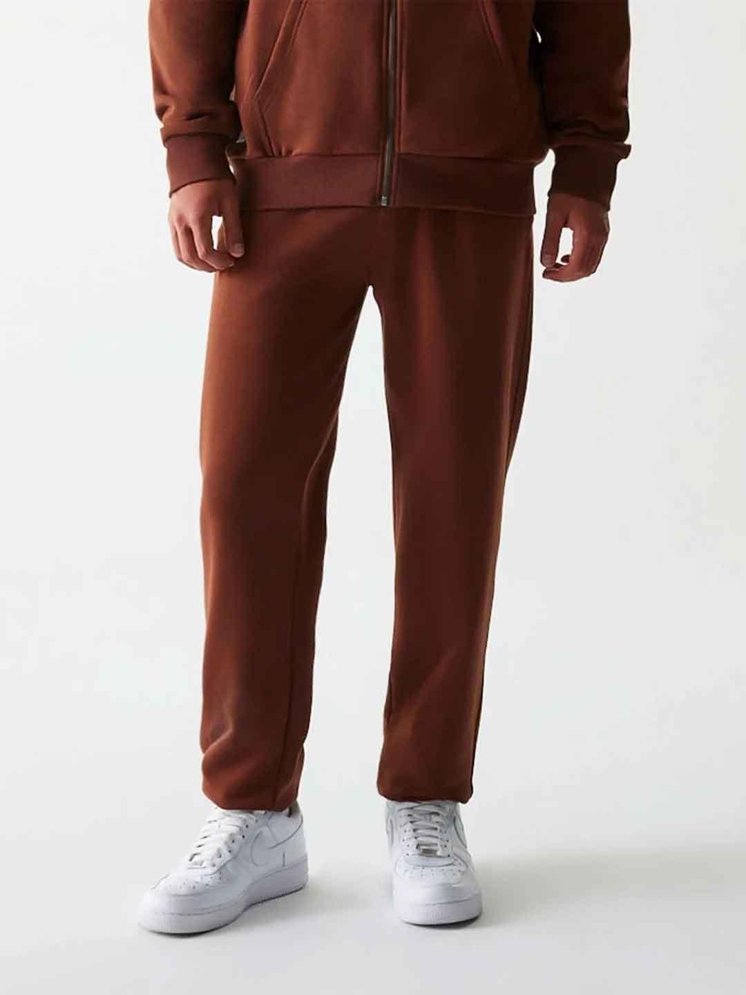 New Era pantalone marrone NY con logo bianco 60684472 MARRONE NEW ERA 