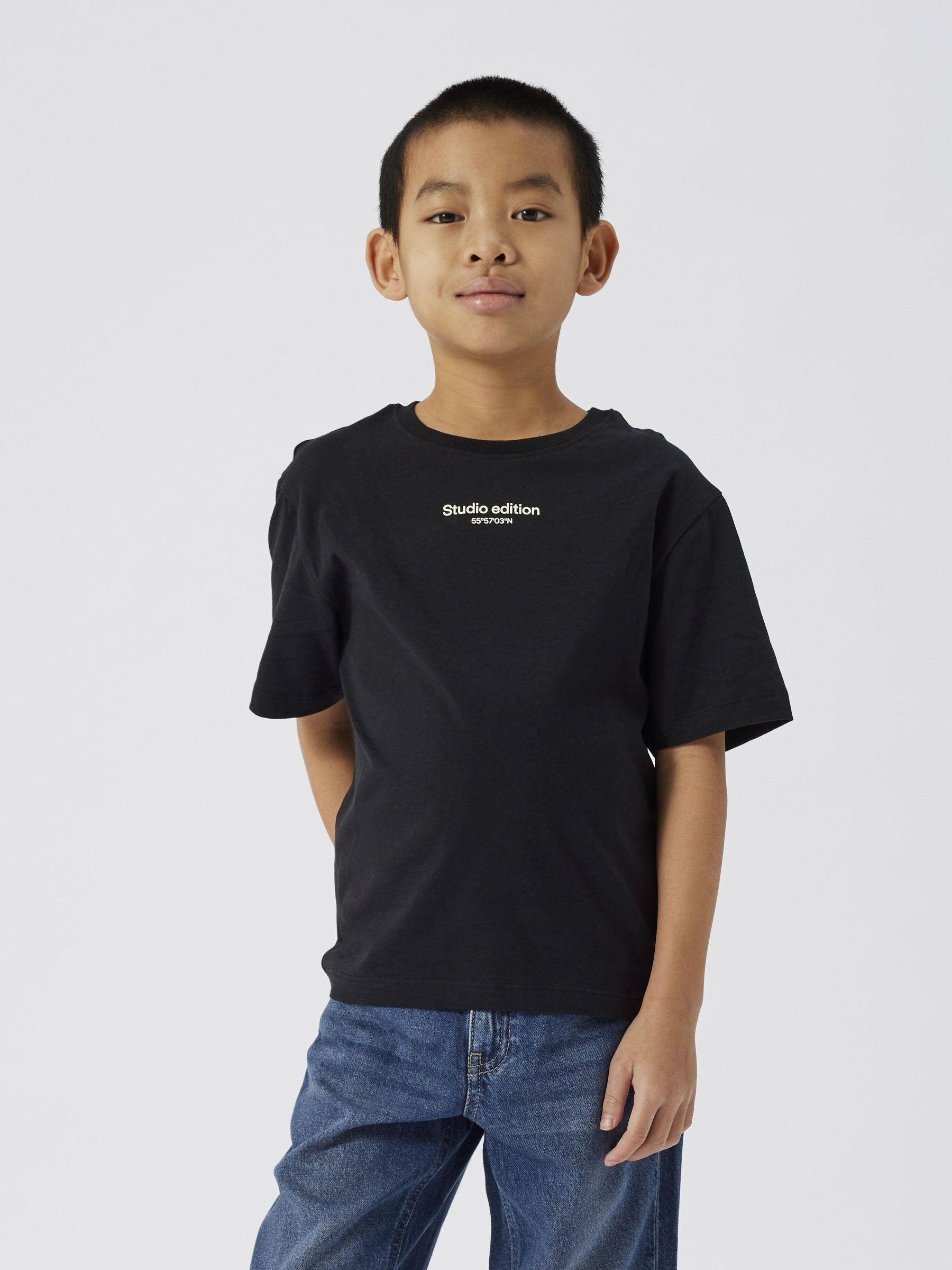 Name It t-shirt kids nero grafica studio edition 13236526 NERO NAME IT 