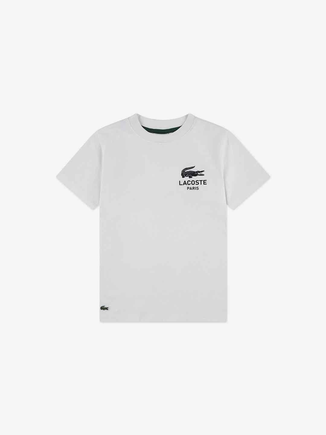 Lacoste t-shirt kids bianco con logo piccolo 2-4 anni 847075 70V BIANCO LACOSTE 