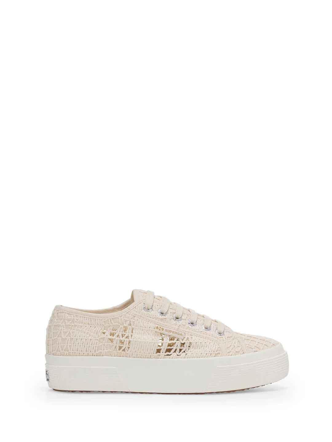 Superga sneakers panna in crochet platform S61448W PANNA SUPERGA 