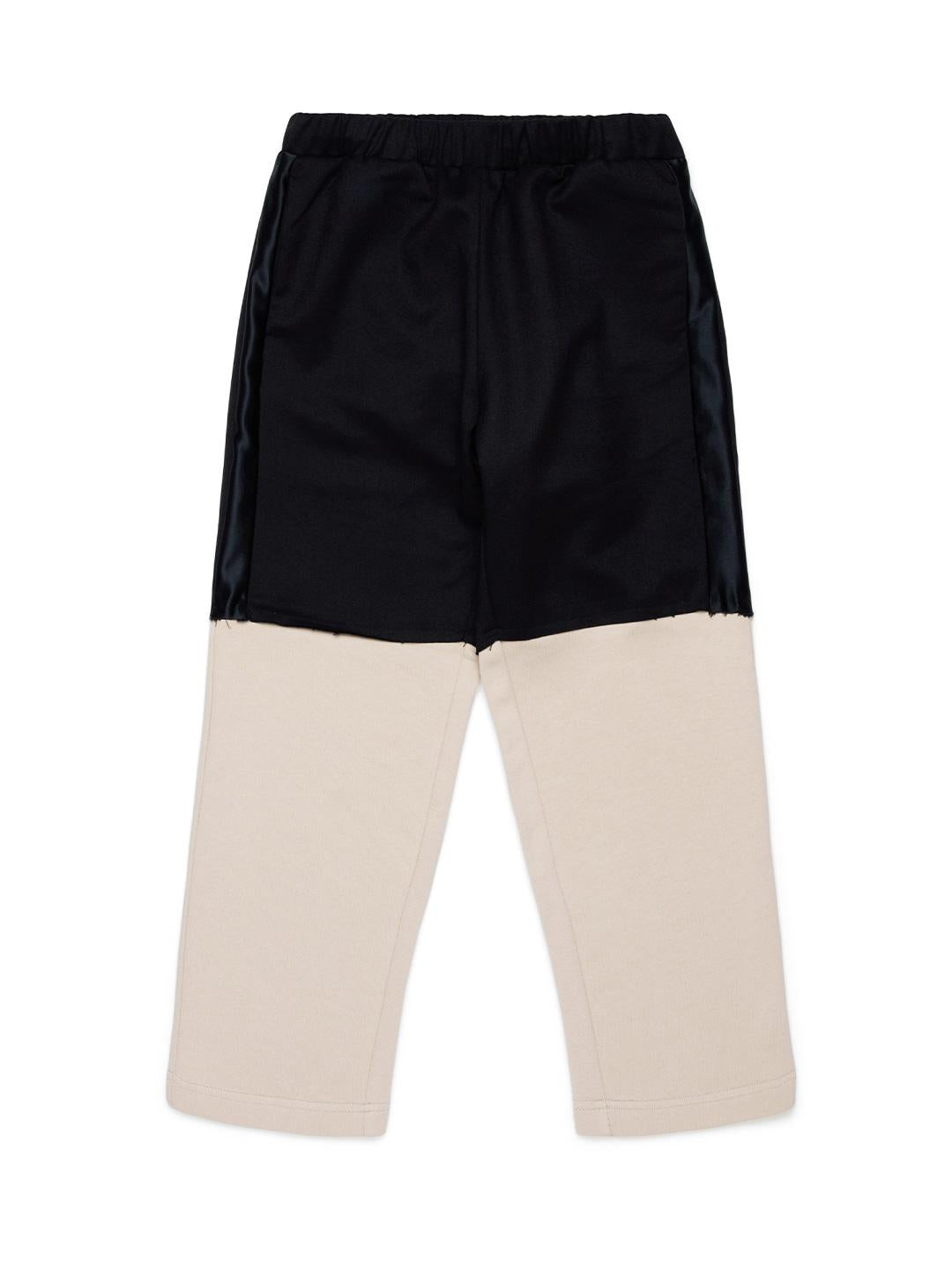 Maison Margiela pantaloni kids nero e beige M60623 MM03J NERO MAISON MARGIELA 