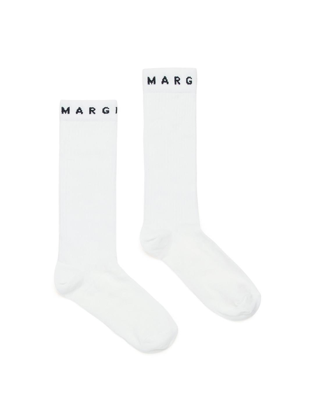 Maison Margiela calzini bianco con logo M60715 MM045 BIANCO MAISON MARGIELA 