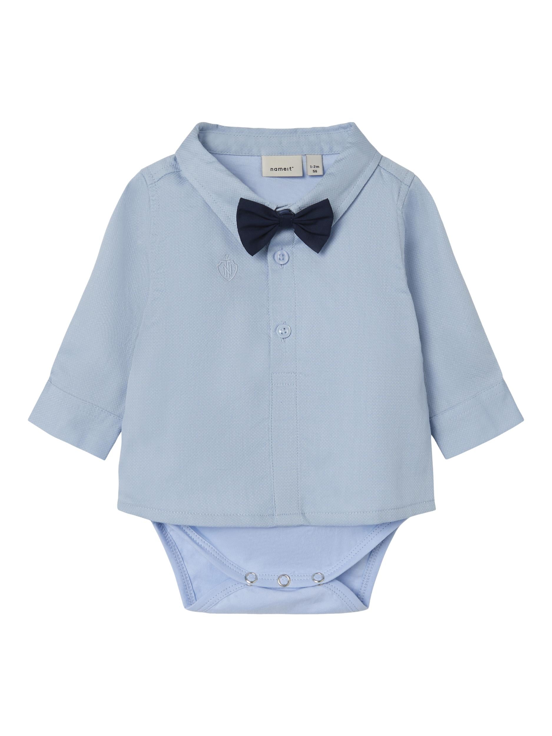 Name It camicia neonato celeste con papillon removibile 13227242 CELESTE NAME IT 