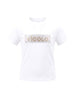 Vicolo t-shirt kids bianco con logo glitter 2-14 anni
